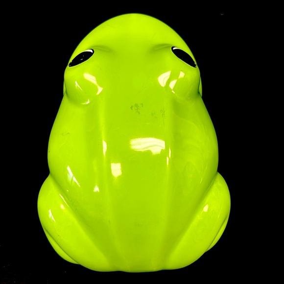 Vintage ceramic big mouth ceramic green frog sink sponge /scrubby holder - Picture 6 of 10